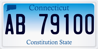 CT license plate AB79100
