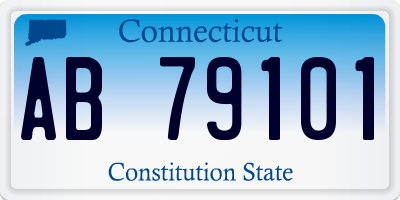 CT license plate AB79101