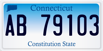 CT license plate AB79103