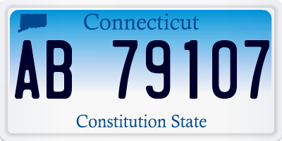 CT license plate AB79107