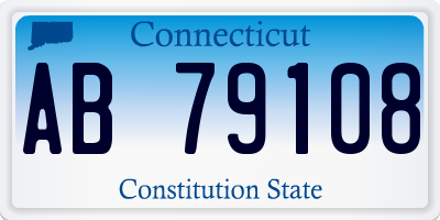 CT license plate AB79108