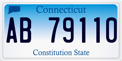 CT license plate AB79110