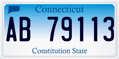 CT license plate AB79113