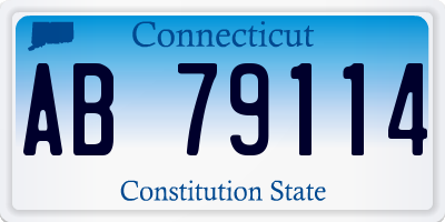 CT license plate AB79114