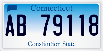 CT license plate AB79118