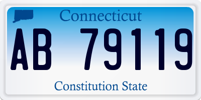 CT license plate AB79119