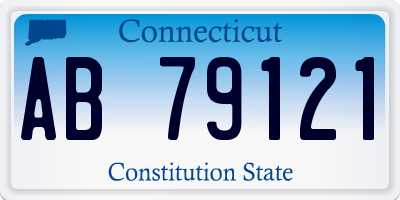CT license plate AB79121