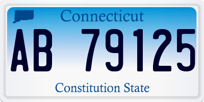 CT license plate AB79125