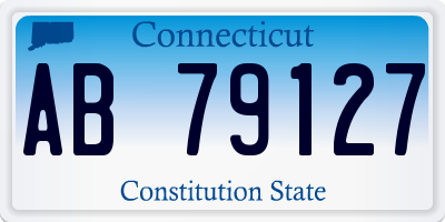 CT license plate AB79127