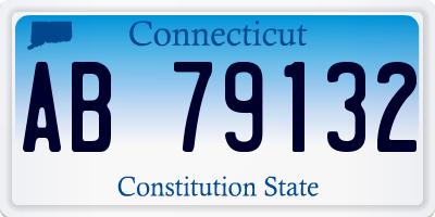 CT license plate AB79132