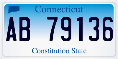 CT license plate AB79136