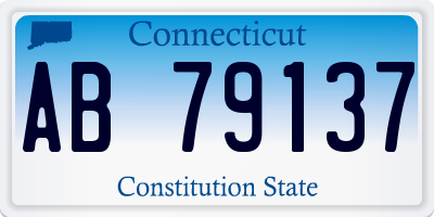 CT license plate AB79137
