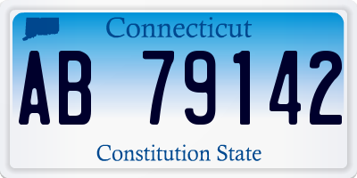 CT license plate AB79142