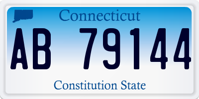 CT license plate AB79144