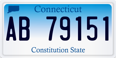 CT license plate AB79151