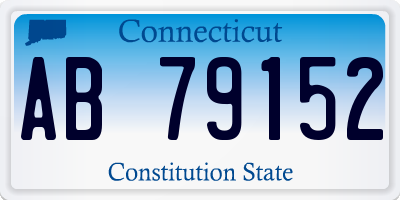 CT license plate AB79152