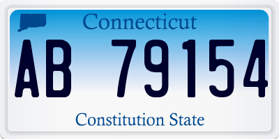 CT license plate AB79154