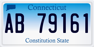 CT license plate AB79161