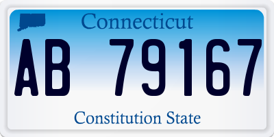 CT license plate AB79167