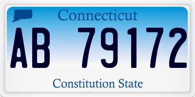 CT license plate AB79172