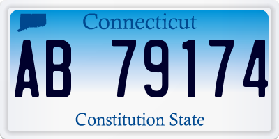 CT license plate AB79174