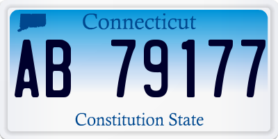 CT license plate AB79177
