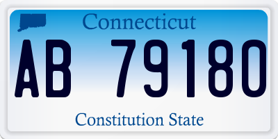 CT license plate AB79180