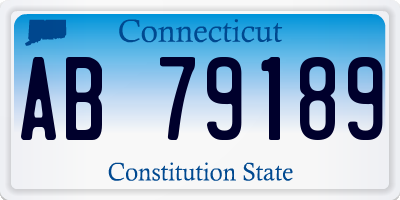 CT license plate AB79189
