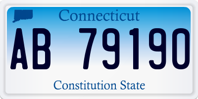 CT license plate AB79190