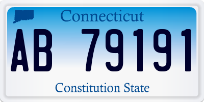 CT license plate AB79191