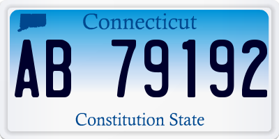 CT license plate AB79192