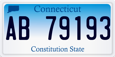CT license plate AB79193