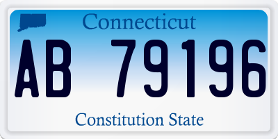 CT license plate AB79196