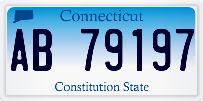 CT license plate AB79197