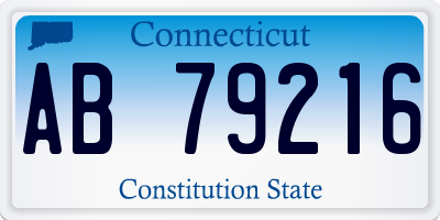 CT license plate AB79216