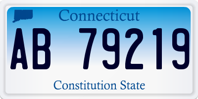 CT license plate AB79219