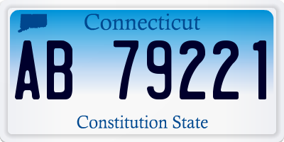 CT license plate AB79221