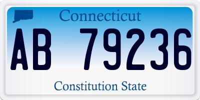 CT license plate AB79236