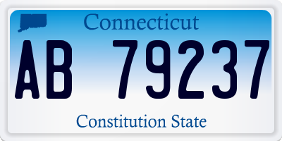 CT license plate AB79237