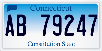 CT license plate AB79247