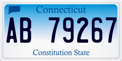 CT license plate AB79267