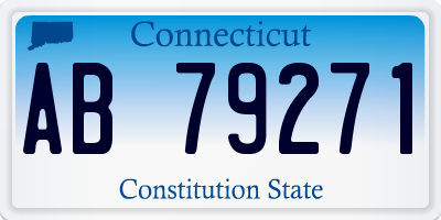 CT license plate AB79271