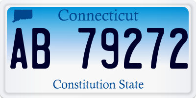 CT license plate AB79272