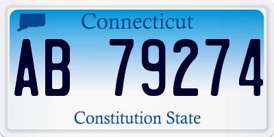 CT license plate AB79274