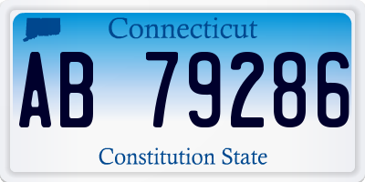 CT license plate AB79286