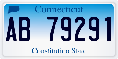 CT license plate AB79291