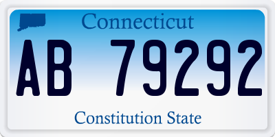 CT license plate AB79292