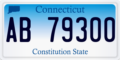 CT license plate AB79300