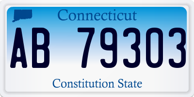 CT license plate AB79303