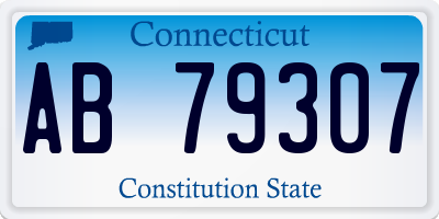 CT license plate AB79307